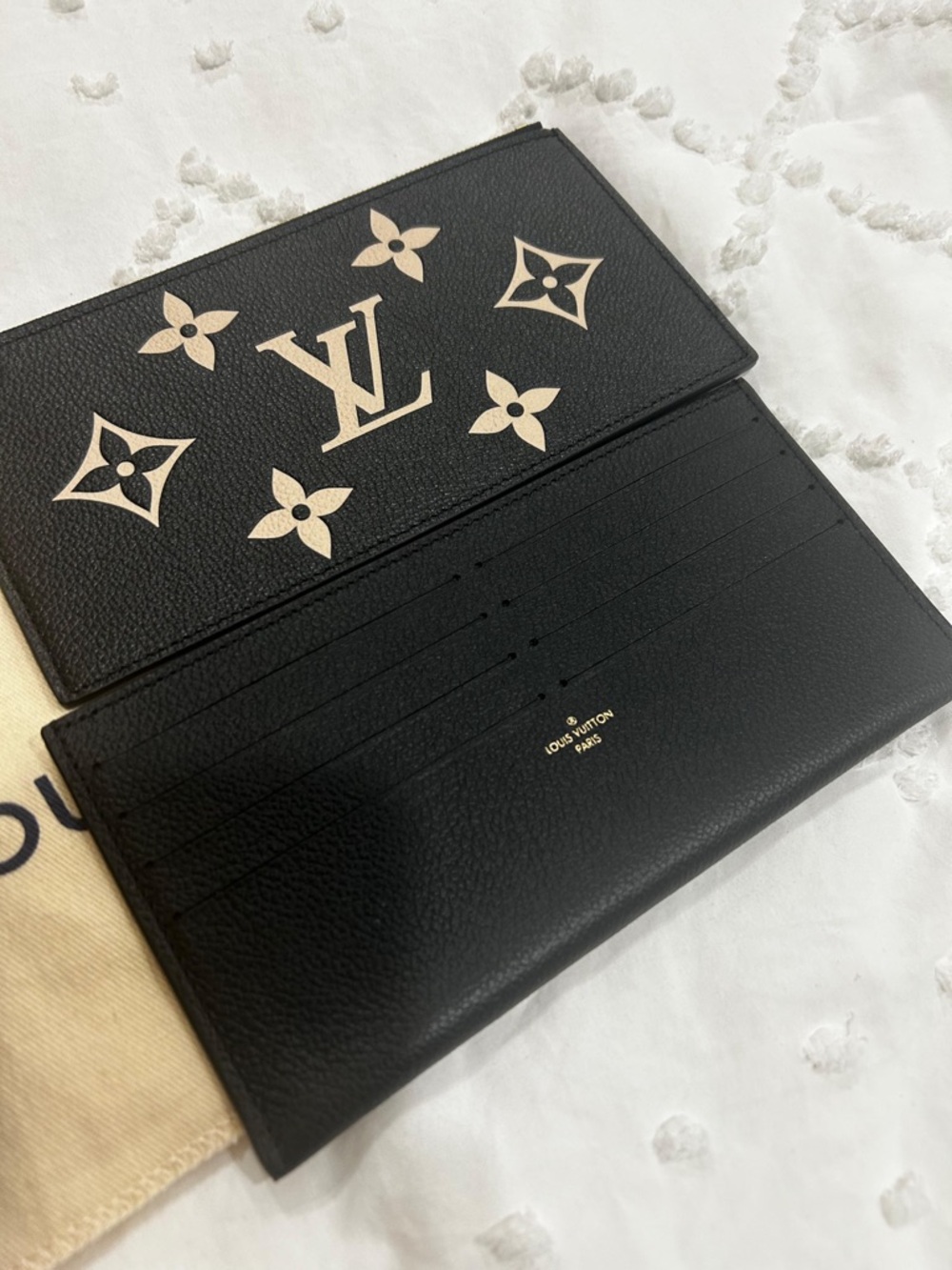 Louis Vuitton Black & Beige Monogram Chain Wallet Crossbody - Picture 7 of 10